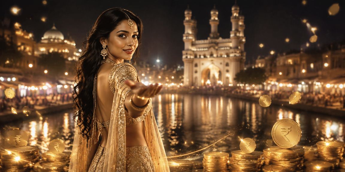 Modern entertainment scene in Hyderabad with vibrant casino lights